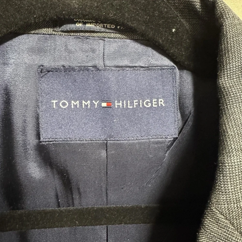 Tommy Hilfiger Suit Coat Blazer Jacket Men 42R Charcoal